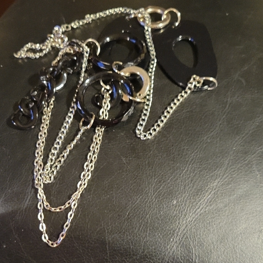 3/$25 Elegant Black and Silver Necklace